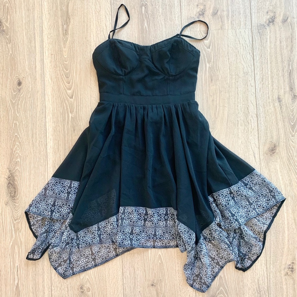 American Eagle Outfitters Black Asymmetrical Dress